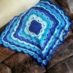 Handmade "virus" blanket
